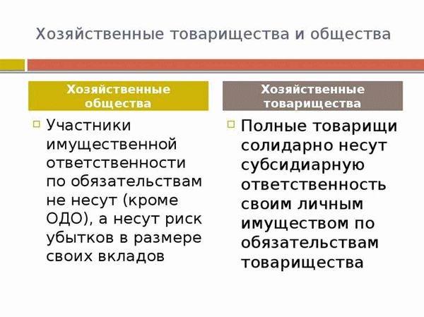 Хозяйственные общества: определение и основные черты