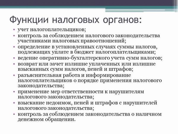 Возможность проведения налоговых проверок