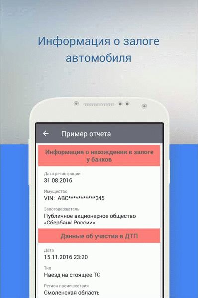 Информация об автомобиле из государственных баз данных