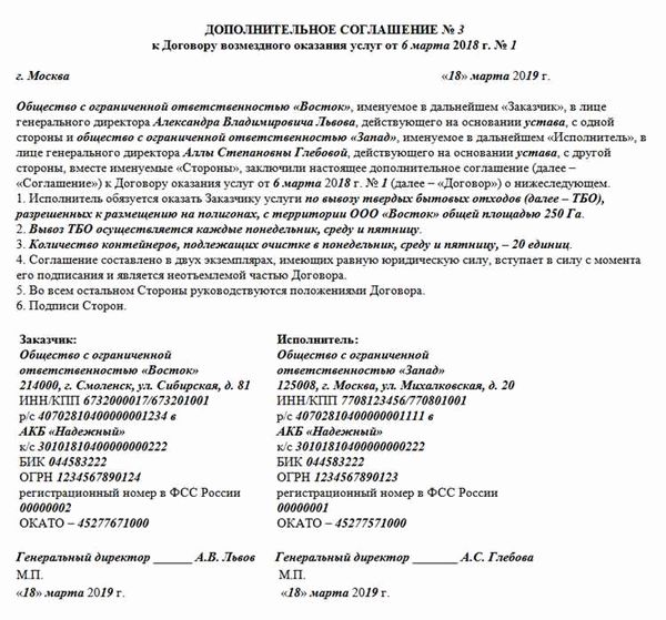 Общая информация о дополнительном соглашении к договору подряда