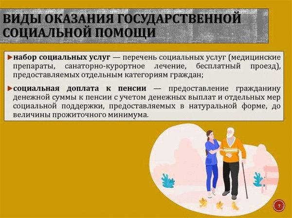 Государственная социальная помощь в виде предоставления набора социальных услуг