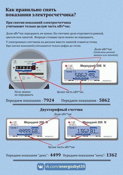  Как снять показания счетчика электроэнергии день-ночь? 