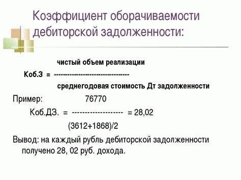 Средние статистические значения коэффициента оборачиваемости в России