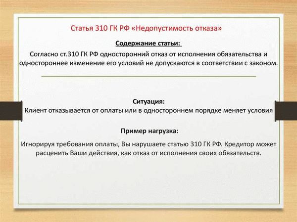 Что будет в случае нарушения условий одной из сторон?