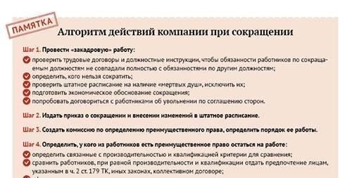 Процедура увольнения по сокращению штата: Требования законодательства и права работника