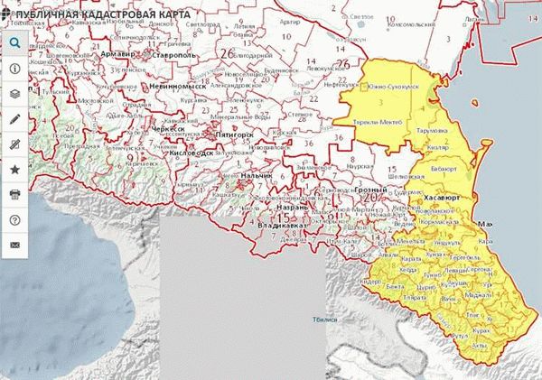 Сведения, отображаемые на публичной кадастровой карте Краснодарского края