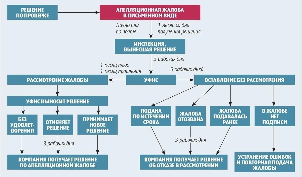 Шаги, которые необходимо предпринять при подаче апелляции