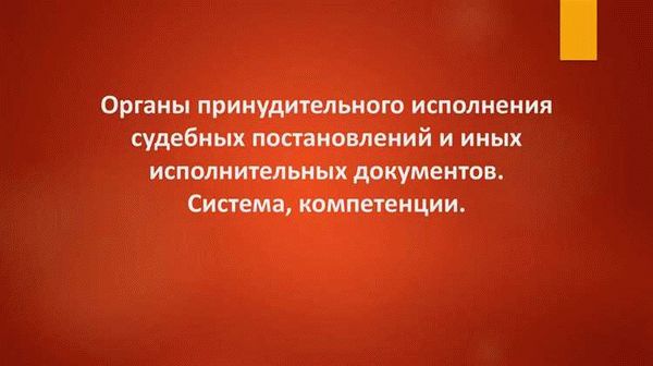 Роль и функции органов принудительного исполнения