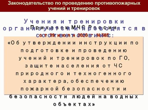 Виды учений и тренировок в государственных органах