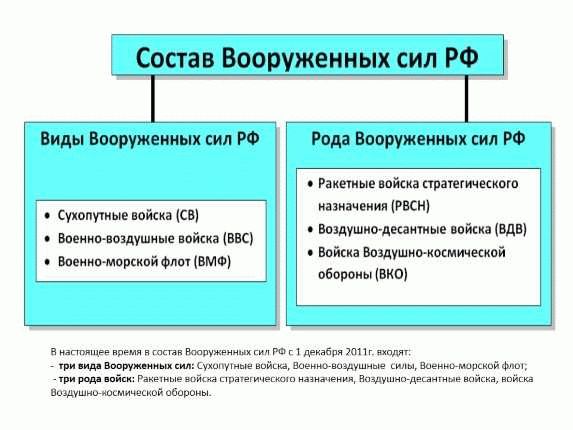 Вооруженные Силы Российской Федерации: их состав и предназначение